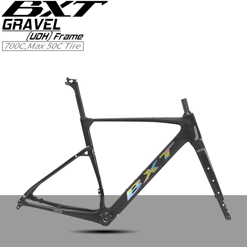 Nouveau cadre gravel BXT 2026 Frein à disque patte UDH T1000 carbone 700x50C T47 modèle-055 27.5er 42T-52T