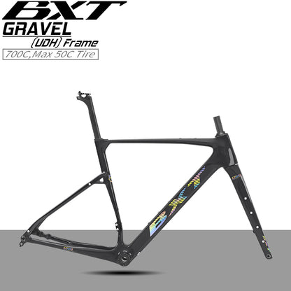 Nouveau cadre gravel BXT 2026 Frein à disque patte UDH T1000 carbone 700x50C T47 modèle-055 27.5er 42T-52T