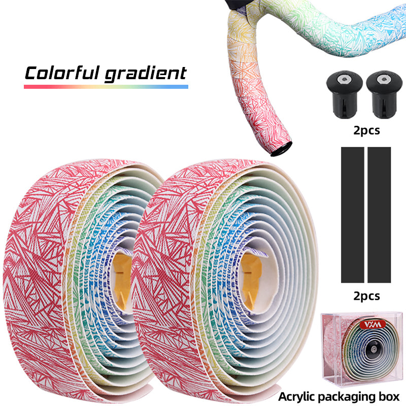 BXT 2025 New Road Bike Bar Tape Ice Crack Gradient Color Handlebar Tapes EVA/PU Soft Anti-Vibration Wrap Tape Durable Bar Bartape