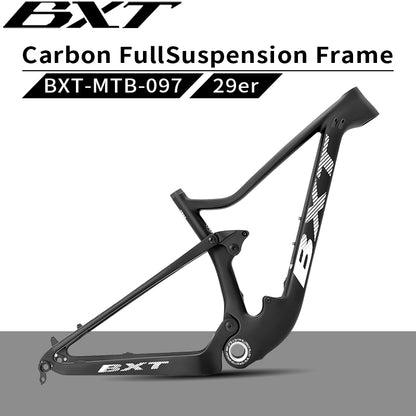 BXT 29ER  Full Suspension Carbon Suspension Full Carbon Mountain Bicycle Travel 100mm  Frame XC MTB Bike BXT Brand Sell Well