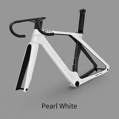 BXT Fully Hidden Carbon Disc Road Bike Frameset Lightweight Road Bicycle Carbon Frame  Aerodynamic DI2