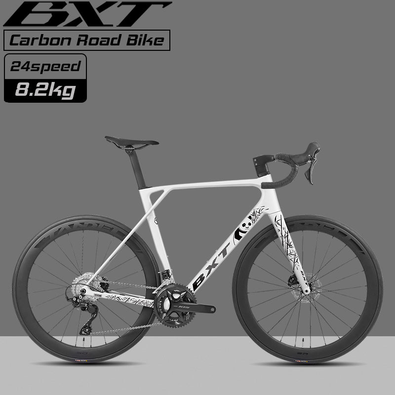 BXT New Model-155 Road Bike, Carbon Fiber Frame Fork Handlebar use Shimano 105 R7120 24Speed Shift Kit Bicycle Adult Racing Bike