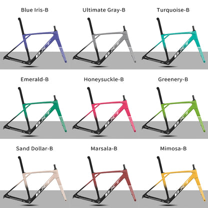 BXT Carbon Road Bike Frame T1000 Carbon Fibre Road Frameset Flat-Mounted Disc Road Frame fit Mechanical& Di2