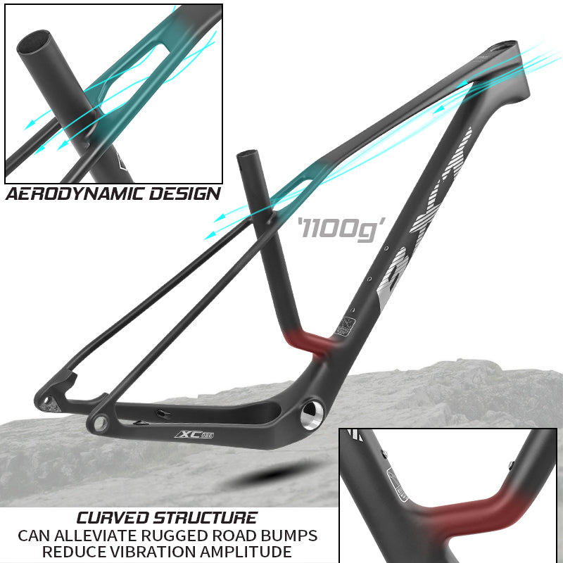 BXT 2026 New 29er Boost Carbon MTB Frame UDH Hanger Full Integrated Cable Hardtail Mountain Bike Frameset T47 24mm/29mm
