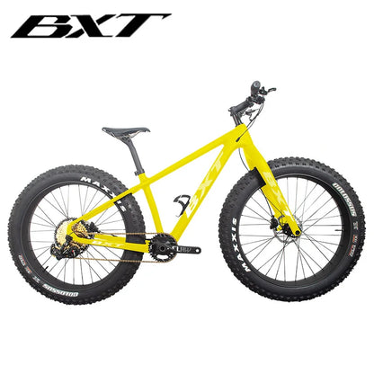 BXT NEW Full Carbon Bike snow carbon fat bike Axle Thru Rear space 197mm 26*4.8 tires Snow Complete 4.8tire Carbon Bicycle