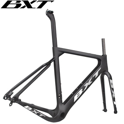 BXT  Carbon Gravel Bike Frame Thru Axle 142mm disc cyclocross carbon frame Gravel 700C Carbon Bike Frame Di2 Gravel Frame Fork