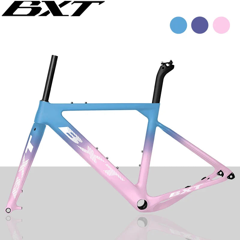 BXT New Carbon Gravel Bike Frame Disc Brake Di2 700Cx40C