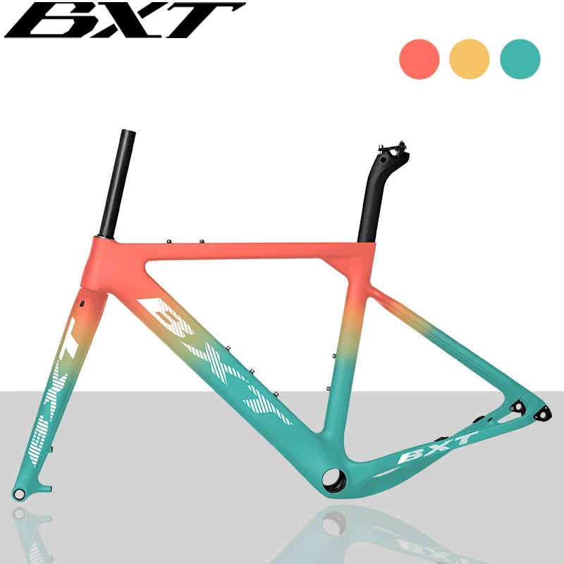 BXT New Carbon Gravel Bike Frame Disc Brake Di2 700Cx40C