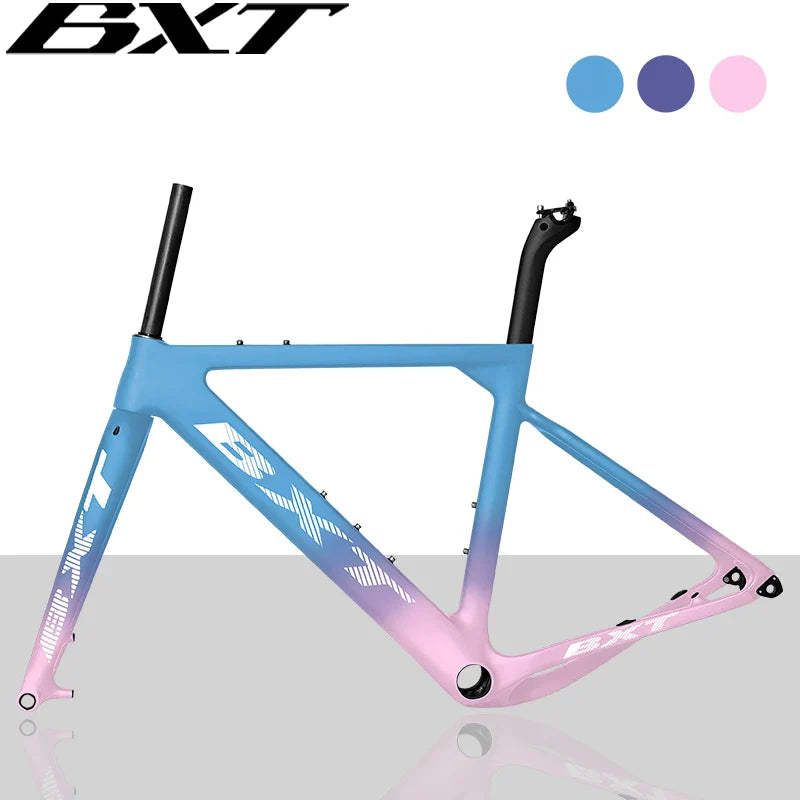 BXT New Carbon Gravel Bike Frame Disc Brake Di2 700Cx40C