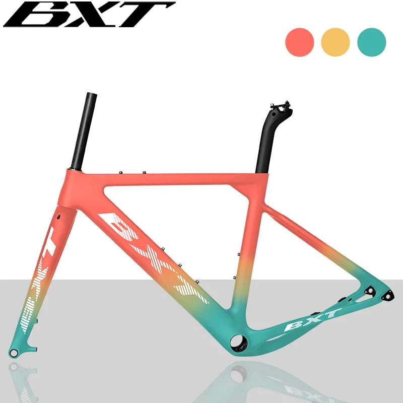 BXT New Carbon Gravel Bike Frame Disc Brake Di2 700Cx40C