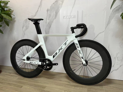 BXT Carbon Track Bike Fixed Gear Carbon Fiber Track Bicycle No Brake Indoor Racing Complete Bike Professional Customizable Track Cycling Bike