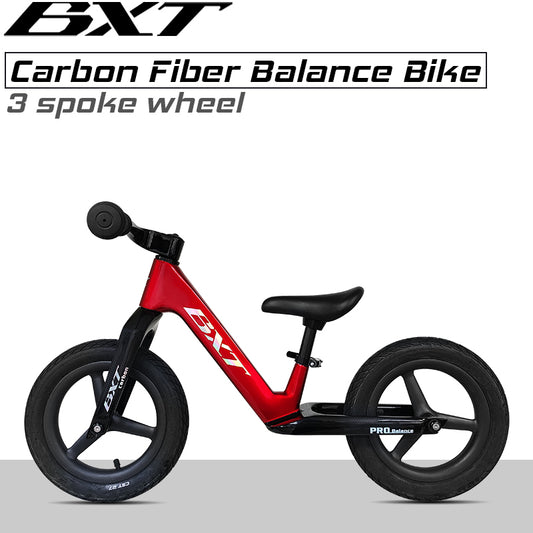 BXT Bike Carbon Balance Bike Carbon Fiber Frame Balance Bike No Pedal Push Bike Kids Balance Bicycle 3-6 Years Old Competition