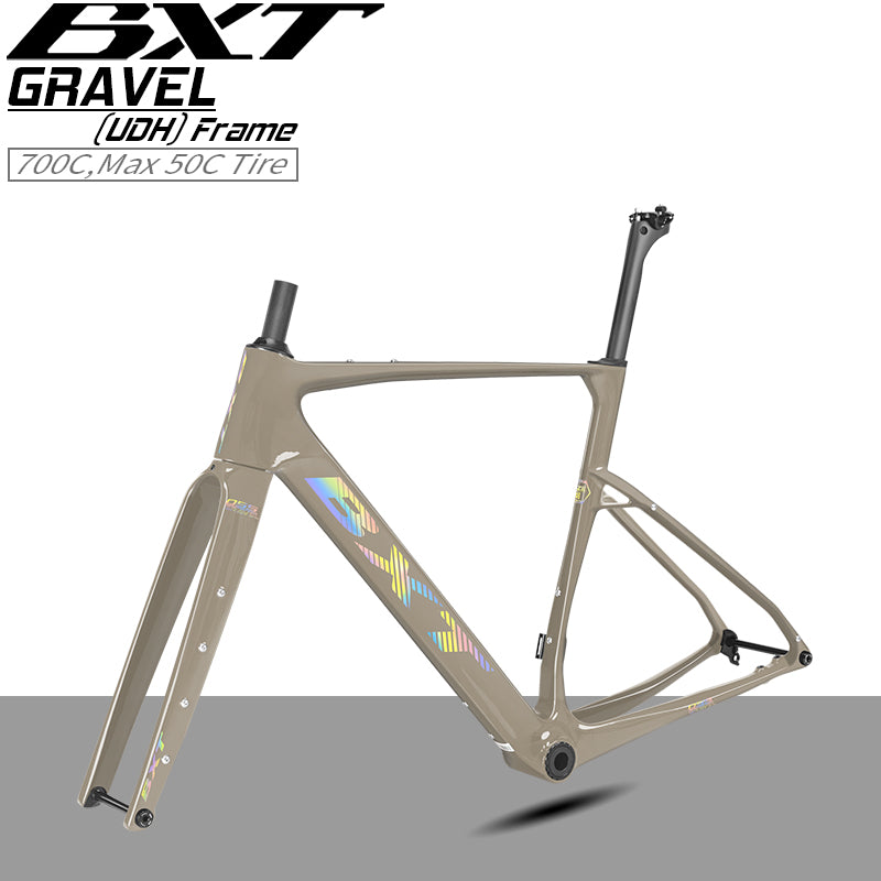 Nouveau cadre gravel BXT 2026 Frein à disque patte UDH T1000 carbone 700x50C T47 modèle-055 27.5er 42T-52T