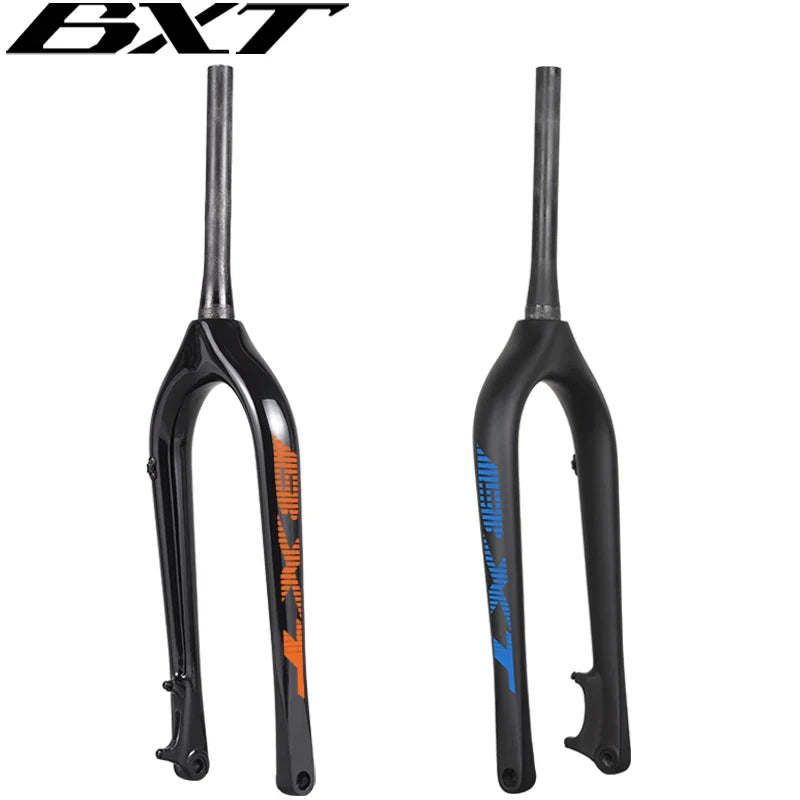 BXT Full Carbon MTB Fork Fat Bike Fork 26inch Snow Bike Carbon Fork  5.0Tire Thru Axle 150*15mm Disc Brake