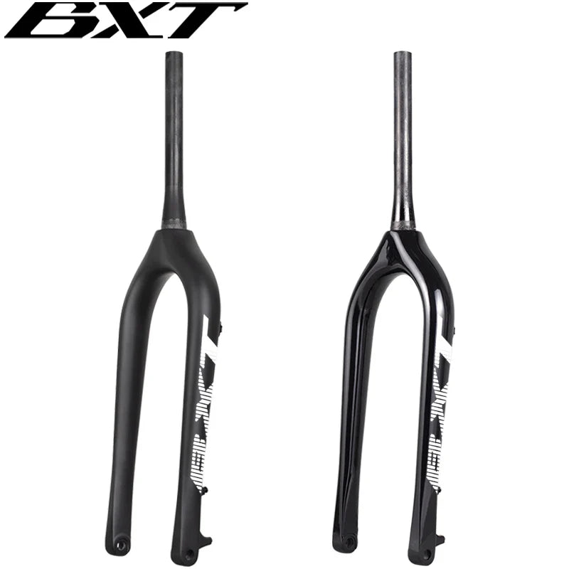 BXT Full Carbon MTB Fork Fat Bike Fork 26inch Snow Bike Carbon Fork  5.0Tire Thru Axle 150*15mm Disc Brake