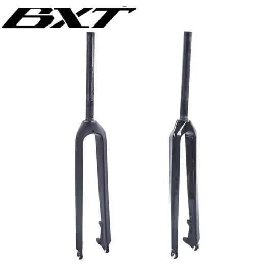 BXT 29er Mountain straight tube fork MTB carbon Fiber fork fit for Wheel 28.6mm Bicycle MTB Front Fork 3K Weave fork