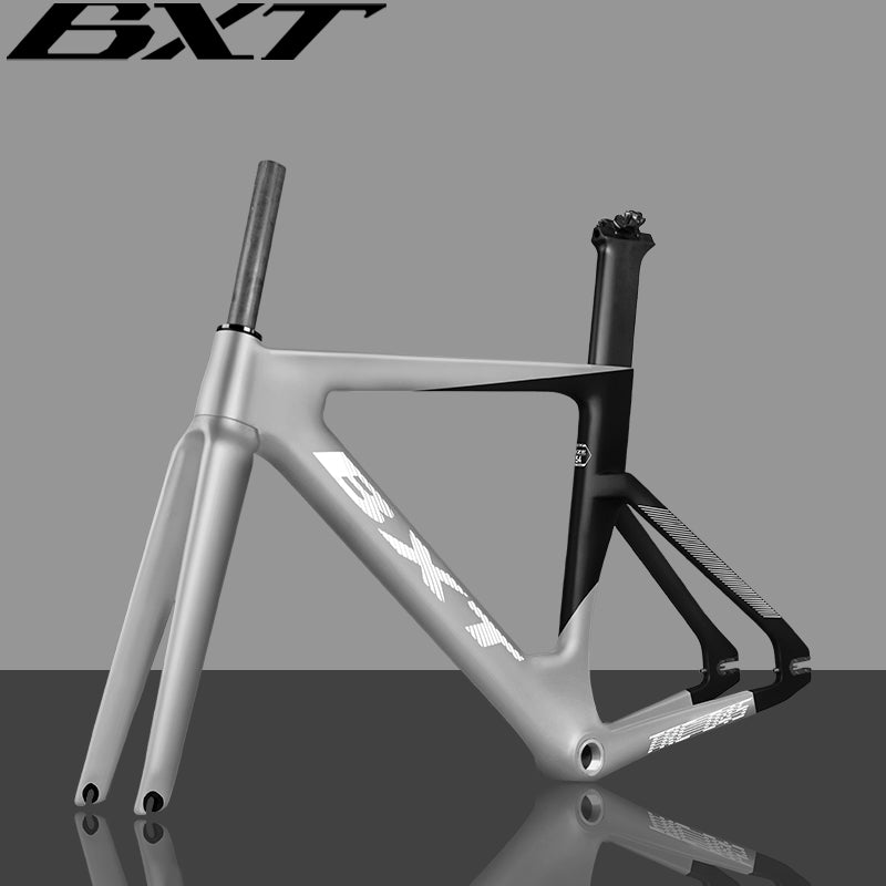 fahrradrahmen mit gabel BXT 045 Carbon Bahnrahmen Carbonfaser Fixed Gear Fahrradrahmen 49cm-60 – BXT official store