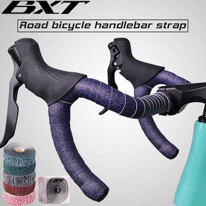 BXT 2025 New Road Bike Bar Tape Ice Crack Gradient Color Handlebar Tapes EVA/PU Soft Anti-Vibration Wrap Tape Durable Bar Bartape