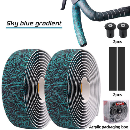 BXT 2025 New Road Bike Bar Tape Ice Crack Gradient Color Handlebar Tapes EVA/PU Soft Anti-Vibration Wrap Tape Durable Bar Bartape