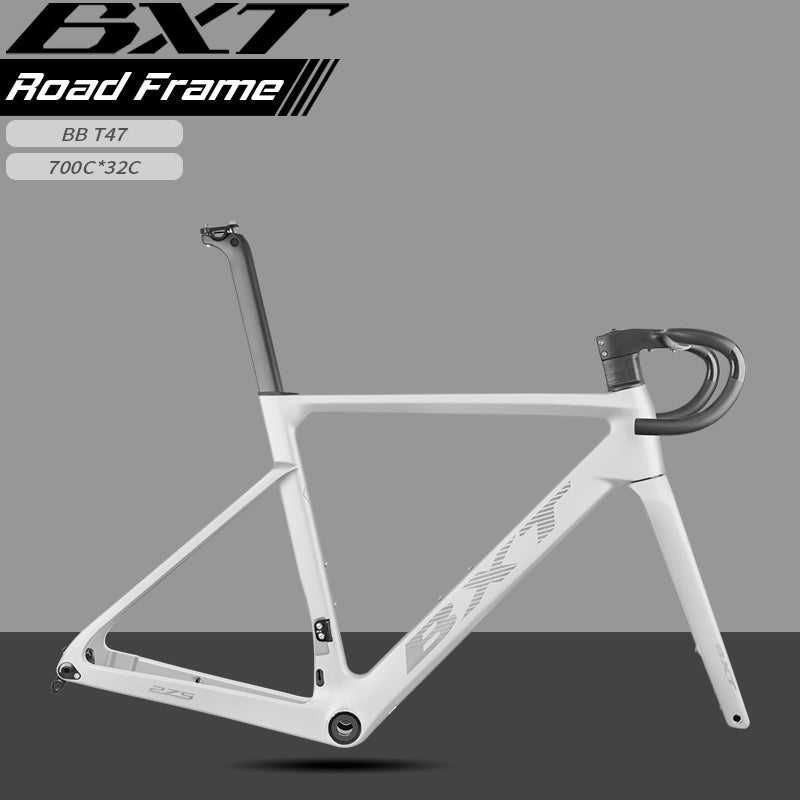 BXT 2026 New Road Bike Frame Carbon XXXS/XXS/XS/S/M/L/XL T47 Disc Brake Ultra Light Weight Seatpost Cycling Parts Bicycle Frameset