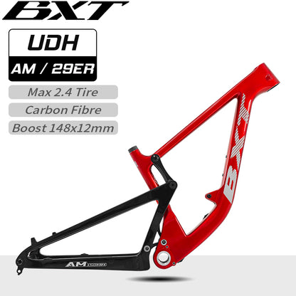 BXT Newset Travel 150mm UHD Rear hanger Carbon Suspension Frames All Mountain Full Carbon VPP MTB Frame  29er Boost 148x12mm