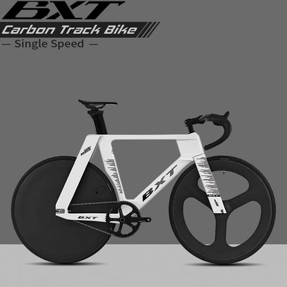 BXT-TRC-195 Carbon Track Bike Fixed Gear Carbon Fiber Track Bicycle No Brake Indoor Racing Complete Bike Professional Track Cycling Bike