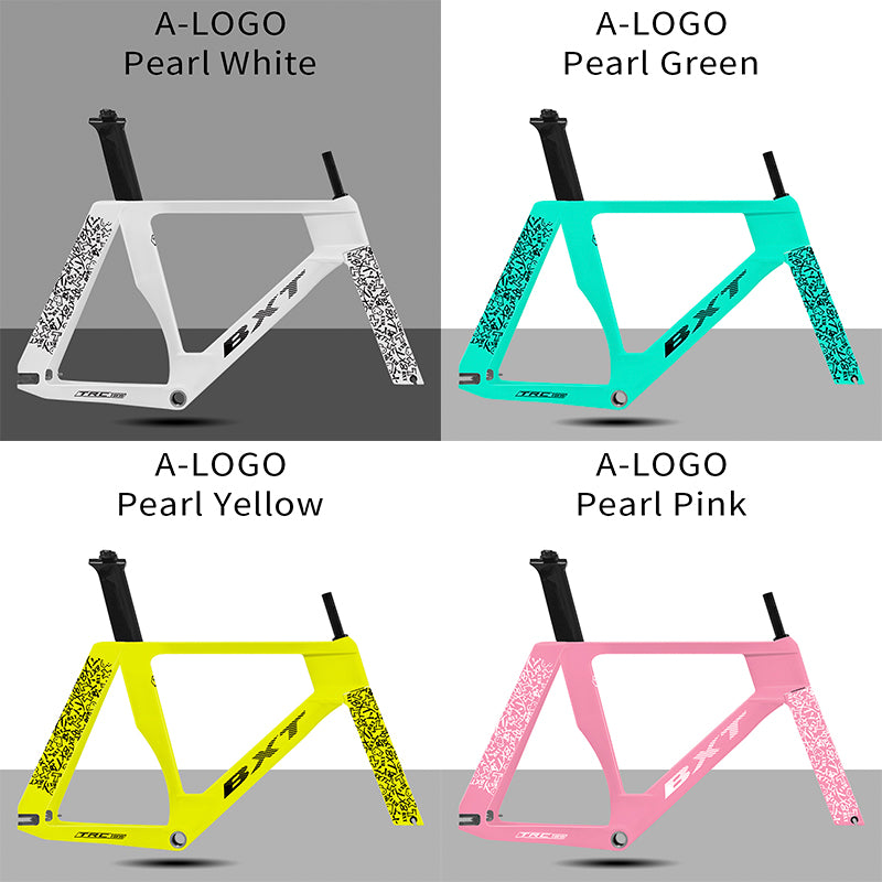BXT-TRC-195 Fixed Gear Bike Frame – Classic Flag Colors｜T1000 Carbon Fiber｜Track Race Geometry｜68mm BSA Bottom Bracket｜UCI Geometry Design｜Lightweight and Rigid