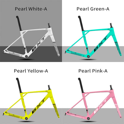 BXT Carbon Road Bike Frame T1000 Carbon Fibre Road Frameset Flat-Mounted Disc Road Frame fit Mechanical& Di2