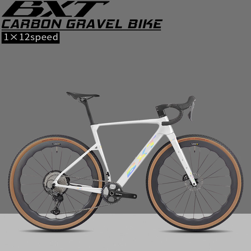 BXT New 055 Gravel Bike Full Carbon Shimano GRX820 1*12 Speed Gearset Bicycle 700*45C  All-Terrain Off-Road Bike