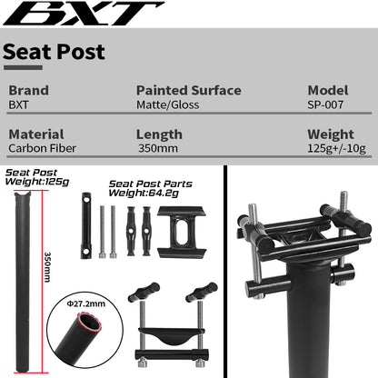 BXT Carbon Fiber Bicycle SeatPost 0 offset Mountain Road Bike Carbon Seat Post Road Bicicleta Carbon Frame Saddle Post