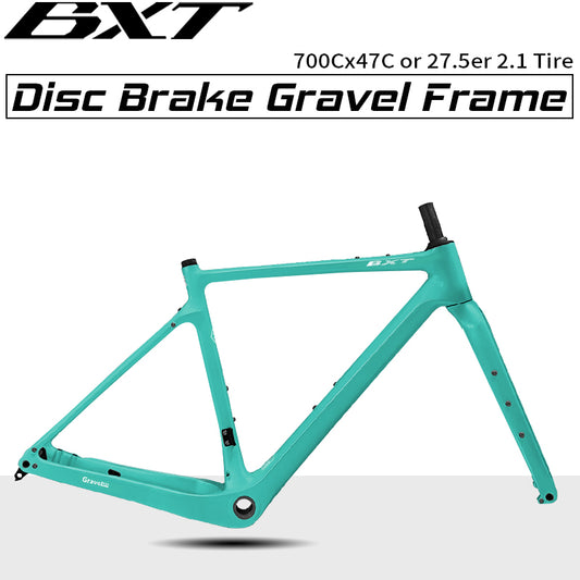 BXT Carbon Gravel Bike Frame, Road Bicycle Frame, Disc Brake, Internal Cable, 27.5er Thru Axle, New, 2024