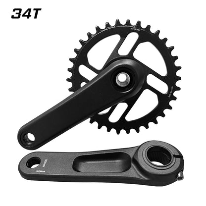 BXT Children Bicycle Crankset 130mm/150mm Aluminum Alloy Crank MTB Kid Crankset 30-34T Chainring for Shimano SRAM