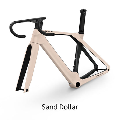 BXT-Fully Hidden Carbon Disc Brake Road Bike Frame, Bicycle Bottom Bracket, BSA T47 Cyclocross Frameset, Max 700 x 32C