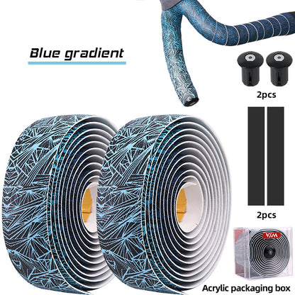 BXT 2025 New Road Bike Bar Tape Ice Crack Gradient Color Handlebar Tapes EVA/PU Soft Anti-Vibration Wrap Tape Durable Bar Bartape