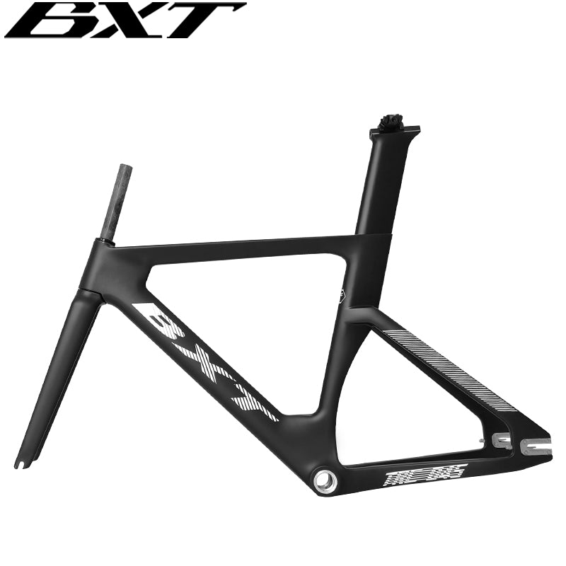 BXT 045 Carbon Track Frame Carbon Fiber Fixed Gear Bike Frame 49cm-60cm size Stiff Frame Fork Road Track 700c Aero Bicycle Frameset Track Frame