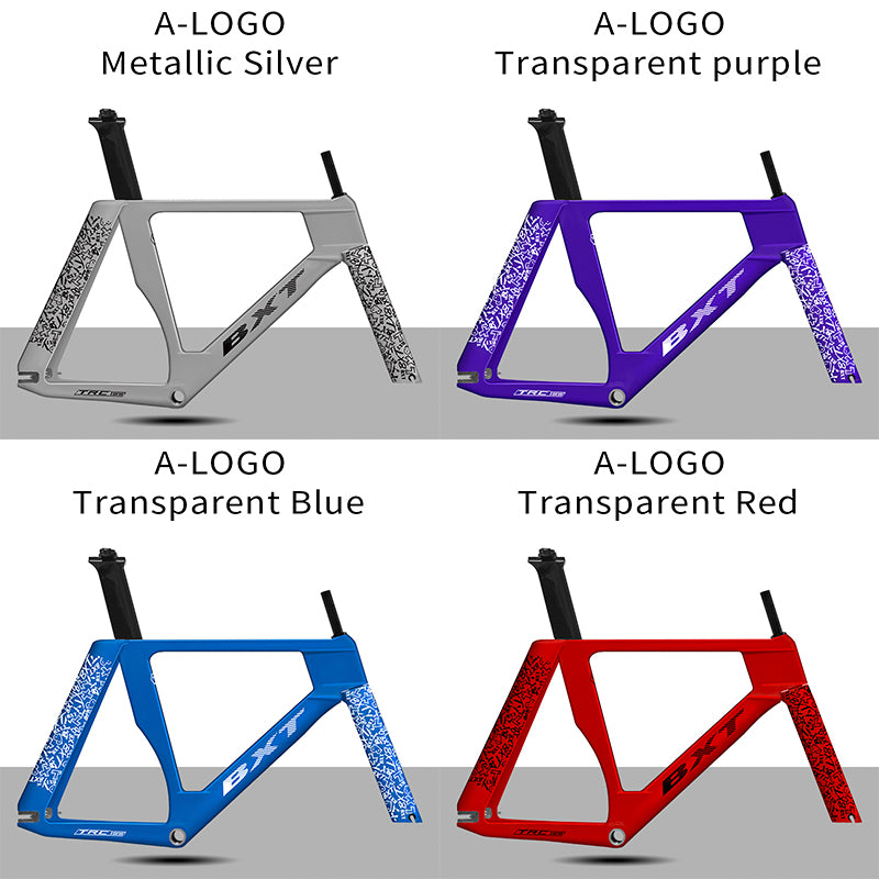 BXT-TRC-195 Fixed Gear Bike Frame – Classic Flag Colors｜T1000 Carbon Fiber｜Track Race Geometry｜68mm BSA Bottom Bracket｜UCI Geometry Design｜Lightweight and Rigid