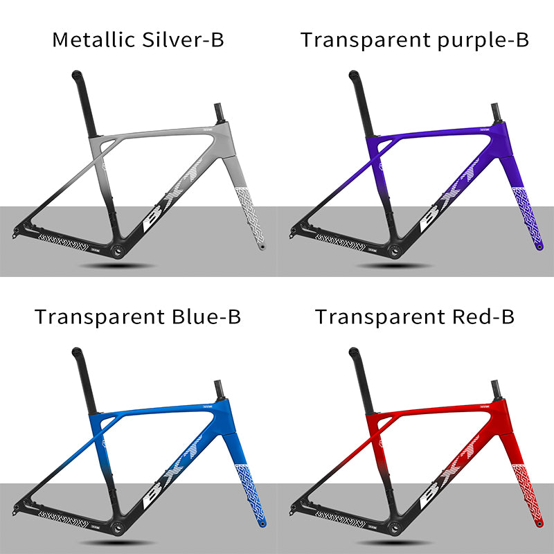 BXT Carbon Road Bike Frame T1000 Carbon Fibre Road Frameset Flat-Mounted Disc Road Frame fit Mechanical& Di2