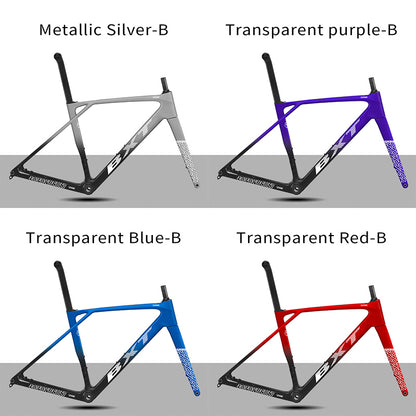 BXT Carbon Road Bike Frame T1000 Carbon Fibre Road Frameset Flat-Mounted Disc Road Frame fit Mechanical& Di2