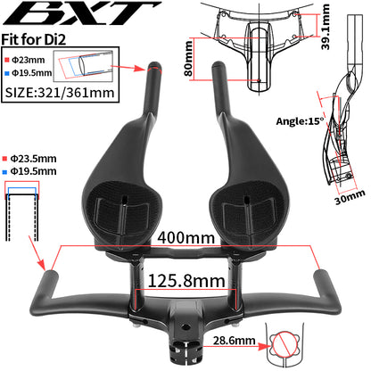 BXT 2026 New Road Triathlon Time Trial Full Carbon Bike Rest TT Handlebars