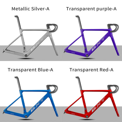 BXT Carbon Road Bike Frame Disc Brake, suitable for young riders/short person，Parent-child bicycle frame XXXS-XL, UDH  Hanger Full Hidden Cable road frameset