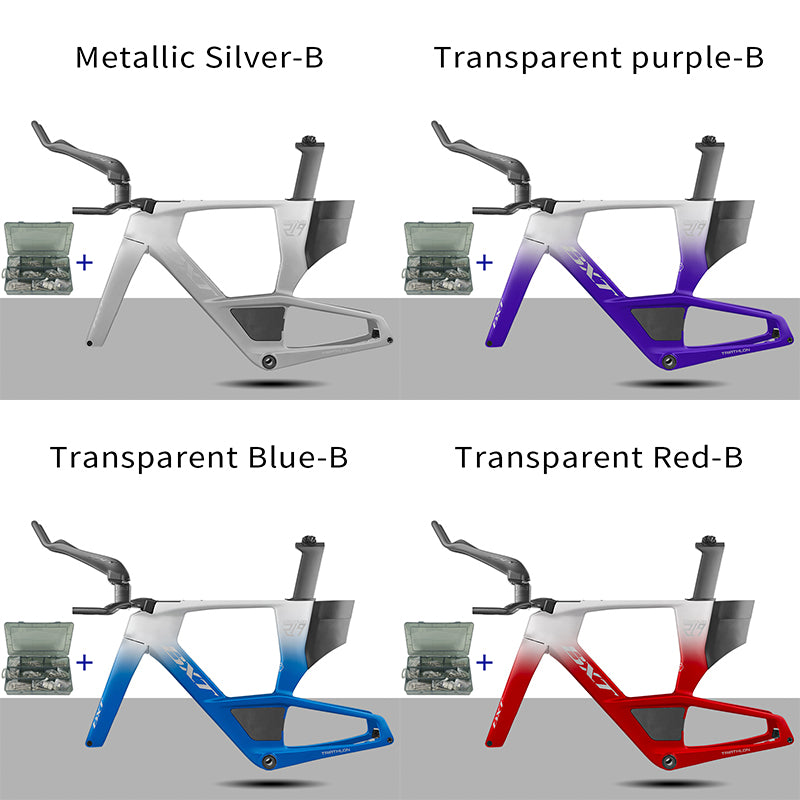 BXT 2026 Carbon T1000 BXT Disc Brake Carbon TT Bike Frame Time Trial Racing Bike Frameset with TT Handlebar Storage Case Triathlon Bicycle Frame
