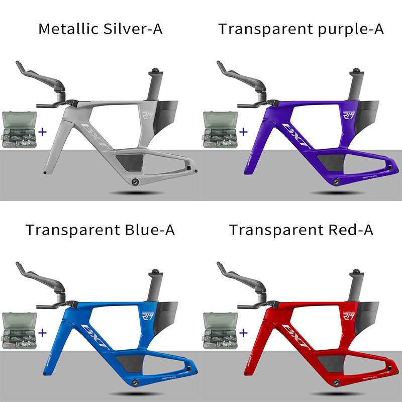 BXT 2026 Carbon T1000 BXT Disc Brake Carbon TT Bike Frame Time Trial Racing Bike Frameset with TT Handlebar Storage Case Triathlon Bicycle Frame