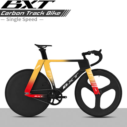 BXT-TRC-195 Carbon Track Bike Fixed Gear Carbon Fiber Track Bicycle No Brake Indoor Racing Complete Bike Professional Track Cycling Bike