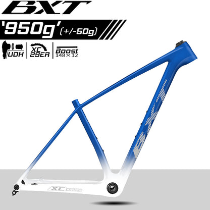 BXT 2025 New 29er T1000 Carbon MTB Hardtail Frame - MTB-066 / D Color / BOOST 148x12mm / UDH / BSA 73mm / Max 2.35" Tire / Internal Cable Routing