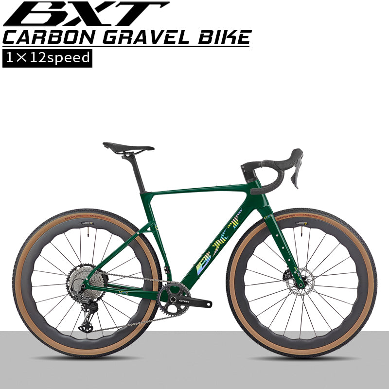 BXT New 055 Gravel Bike Full Carbon Shimano GRX820 1*12 Speed Gearset Bicycle 700*45C  All-Terrain Off-Road Bike