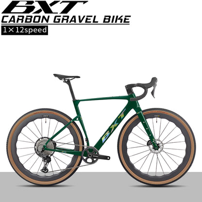 BXT New 055 Gravel Bike Full Carbon Shimano GRX820 1*12 Speed Gearset Bicycle 700*45C  All-Terrain Off-Road Bike