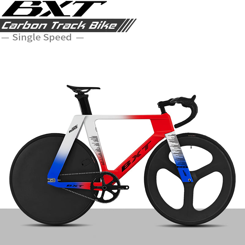 BXT-TRC-195 Carbon Track Bike Fixed Gear Carbon Fiber Track Bicycle No Brake Indoor Racing Complete Bike Professional Track Cycling Bike