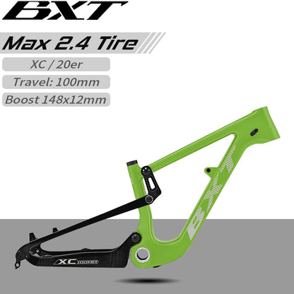 fahrradrahmen 20 zoll BXT 6-10 Jahre alte Kinder Carbon Vollfederung MTB Rahmen 20 Zoll Supe – BXT official store
