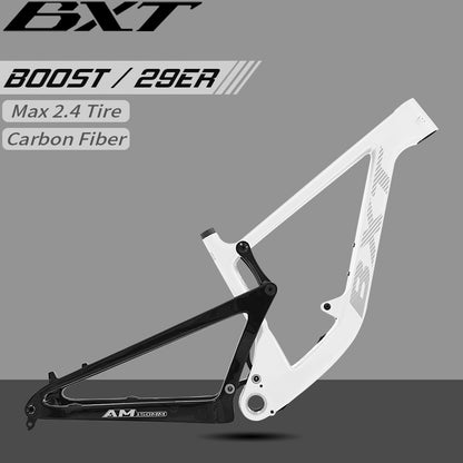 BXT All Mountain Full Suspension Carbon Frame Travel 150mm 29er Thru Axle Boost 12x148mm Carbon Full Suspension MTB Frame 29 AM  UDH Hanger