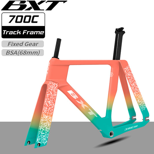 BXT 700C Carbon Fiber Track Bike Frame Fixed Gear Bike Carbon Frameset Track Frame model-TRC-195 use EPS Technology